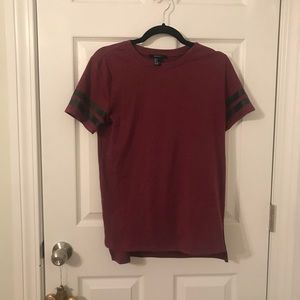 Maroon and black top